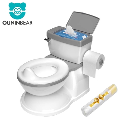 Grau/Pink/Blau gedruckt Babypotty Toilettentrainer EN-71 zertifizierter umweltfreundlicher Karton-Potty-Sitz