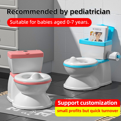 Druckgrauer, rosa, blauer, umweltfreundlicher Babypotty-Trainer mit EN-71-Zertifizierung