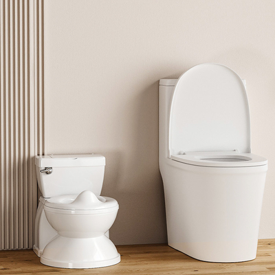 Printed White Baby Potty Trainer mit Musik Öko-freundlich PP Kunststoff EN-71 zertifiziertes Custom Logo