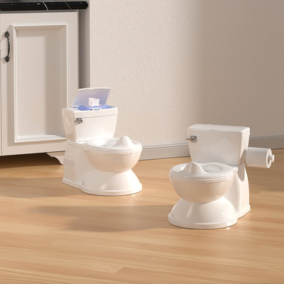 Printed White Baby Potty Trainer mit Musik Öko-freundlich PP Kunststoff EN-71 zertifiziertes Custom Logo