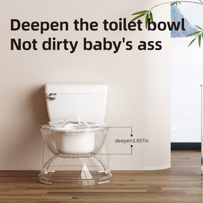 Printed White Baby Potty Trainer mit Musik Öko-freundlich PP Kunststoff EN-71 zertifiziertes Custom Logo