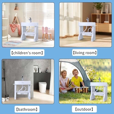 Große Quadratform Kinderwaschstände Warmverkauf Sicherheitsstandards Weiß / Rosa Farbe individuell