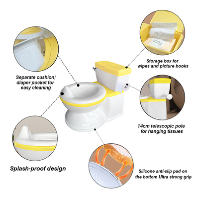 2 in 1 gelbe Klappkrankheit für Babypotty Trainingssitz Sicherheit Portable Karton realistischer Kommodus-Sitzdeckel
