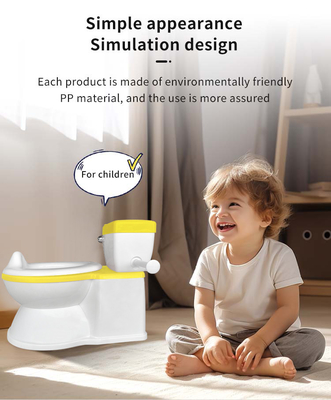 2 in 1 gelbe Klappkrankheit für Babypotty Trainingssitz Sicherheit Portable Karton realistischer Kommodus-Sitzdeckel