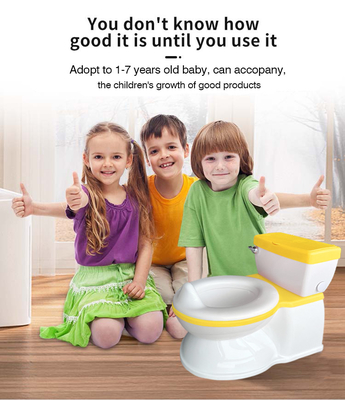 2 in 1 gelbe Klappkrankheit für Babypotty Trainingssitz Sicherheit Portable Karton realistischer Kommodus-Sitzdeckel