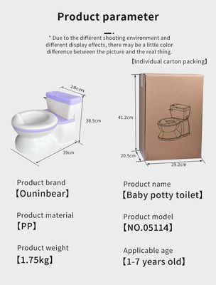 Öko-freundlicher Kunststoff 3 Farben Babypotty Trainingssitz für Zuhause und Außenbereich mit benutzerdefiniertem Logo